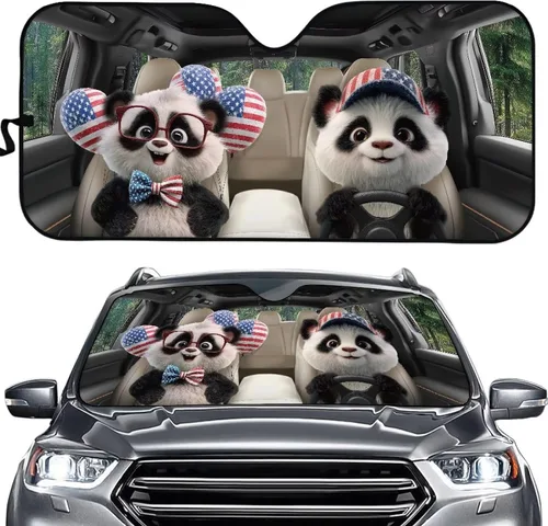 Miniatura 27 de SEANATIVE Parasol divertido para parabrisas de automóvil, protección contra rayos UV, protector de ventana delantera, diseño de ojos enojados