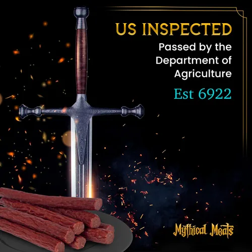 Miniatura 5 de Mythical Meats Sabor original (Phoenix) Paquete de 12 palitos de refrigerio - Pavo de pimiento dulce con carne de res - Carnes secas y deshidratadas