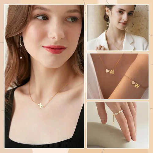 Miniatura 5 de 26 dijes de letras del alfabeto A-Z rellenas de oro de 18 quilates para hacer joyas, dije con inicial del alfabeto A-Z, colgantes con purpurina