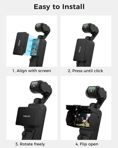 Miniatura 3 de Funda de Pantalla Plegable con Parasol para Accesorios DJI Osmo Pocket 3, Protector Compacto Anti-Reflejos para Fotografía al Aire Libre, Cubierta