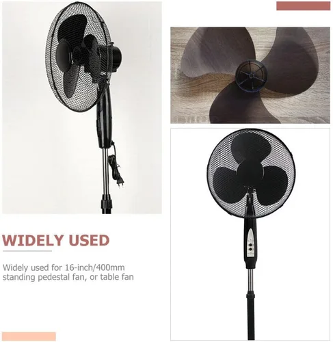 Miniatura 5 de DOITOOL Repuesto de cuchilla de ventilador de plástico de 16 pulgadas con cubierta de tuerca, 3 hojas universales para ventiladores de pie, pedestal