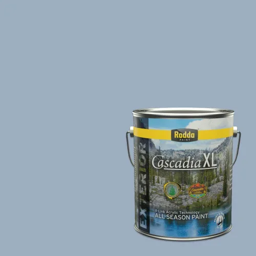 Miniatura 121 de Rodda Paint CASCADIA XL Pintura e imprimación satinada para exteriores en uno, cuarto de galón, azul playa norte