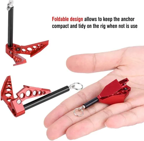 Miniatura 9 de AYNEFY Ancla plegable portátil del cabrestante de la escala 1/10 para SCX10 D90 CC01