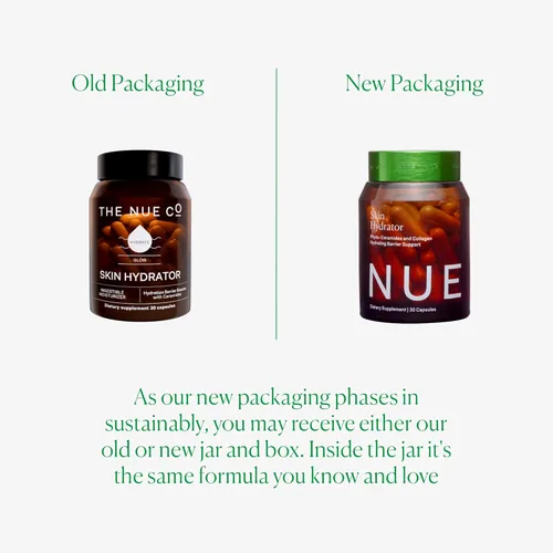 Miniatura 8 de The Nue Co. Suplemento HIDRATOR para la piel, contiene colágeno hidrolizado, aloe y ácido hialurónico, sin gluten, 30 cápsulas