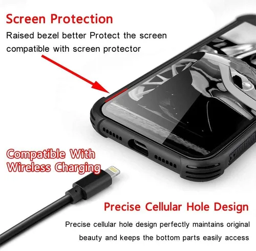 Miniatura 7 de ZHEGAILIAN Funda compatible con iPhone 13, fundas de cristal de color caballo de baile, parte trasera de vidrio templado+funda protectora