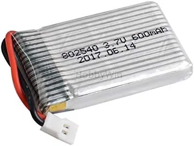 Miniatura 3 de 4 unids 3.7 V 1S 600 mAh 25C LiPO batería mx2.0-2P enchufe+4 puertos cargador para micro tamaño RC modelo helicóptero FPV Drone