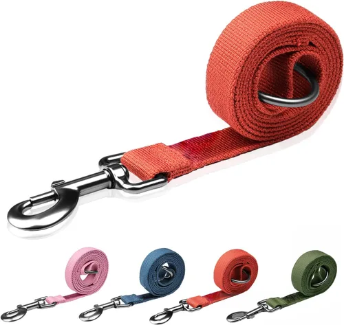 Miniatura 9 de Correa de perro beige para perros pequeños, 4 pies, 90% rayón derivado de bambú, correa de perro 10% poliéster, resistente y duradera, mango con una