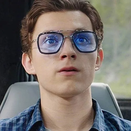 Miniatura 5 de YIJIA-YOUNG Tony Stark - Lentes de sol polarizados de material metálico para hombres y mujeres Iron Man y Spider-Man