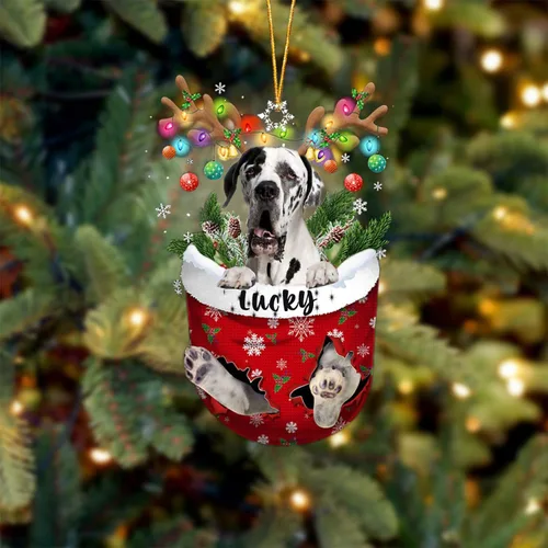 Miniatura 121 de Adorno de Navidad personalizado para perro Airedale Terrier en bolsillo de nieve, adorno para árbol de Navidad, idea de regalo para amantes