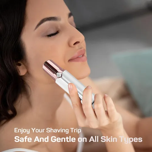 Miniatura 7 de Depilación facial para mujeres, removedor de vello facial eléctrico sin dolor para cara, barbilla, labios con una bolsa de terciopelo