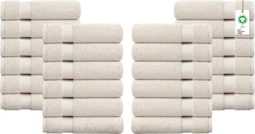 Miniatura 67 de Toallas 100% algodón orgánico de 22.93 oz/m² de felpa al tacto de secado rápido, paquete de 12 toallas de lavado de algodón orgánico, certificado