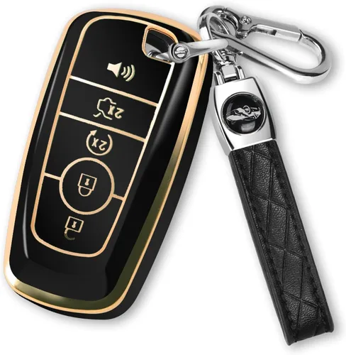 Miniatura 12 de MILD EAST para Ford Funda para llavero Llaveros para Ford Explorer Fusion Escape Edge Expedition F150 Maverick Mustang, Pequeño