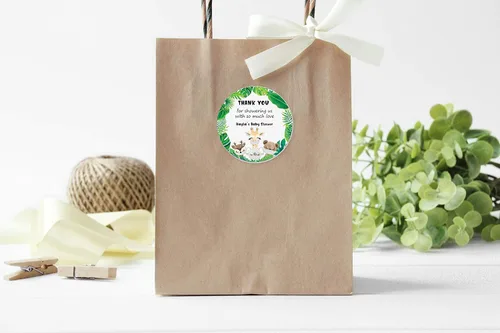 Miniatura 5 de Calcomanías personalizadas para baby shower, juego de 36 calcomanías personalizadas para baby shower, regalos de agradecimiento, hoja plana