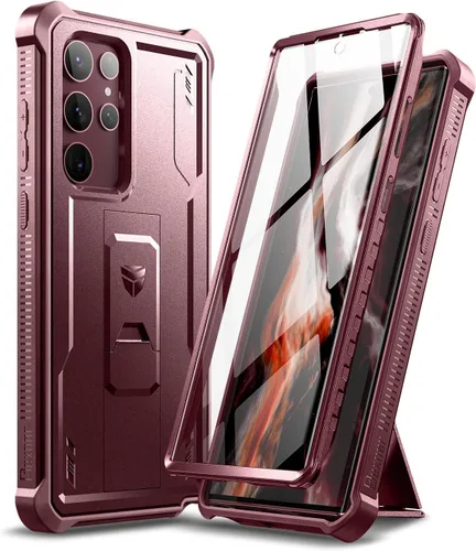 Miniatura 10 de Dexnor Funda para Samsung Galaxy S22 Ultra, [Protector de pantalla integrado y soporte] Protección de grado militar resistente de trabajo pesado a
