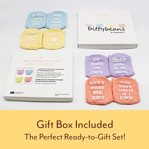 Miniatura 5 de Mommachi - Juego de calcetines para bebé, regalos de baby shower neutros y artículos esenciales para recién nacidos, Pasteles