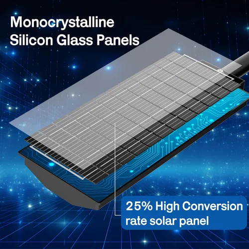 Miniatura 8 de Farolas solares impermeables para exteriores, 6500K 8500W gran angular, luz de inundación LED IP66 del atardecer al amanecer solar con sensor