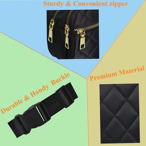Miniatura 5 de Riñoneras para mujer, Negro -, Riñonera
