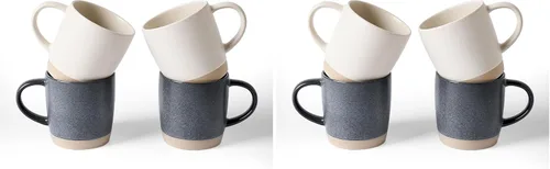 Miniatura 14 de famiware Juego de 4 tazas de café, juego de tazas de 13 onzas, juego de tazas de cerámica con asa para café, té, cacao, leche, serie Constellation