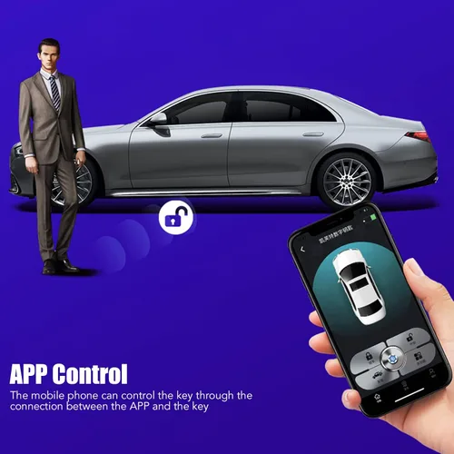 Miniatura 5 de Control remoto de entrada sin llave para automóvil, pantalla LCD, llave inteligente universal para automóvil con un botón de inicio de tiempo