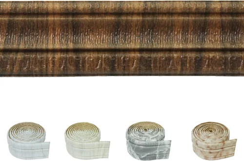 Miniatura 12 de Moldura de espuma autoadhesiva de 90 x 3.1 pulgadas, borde de papel tapiz de corona flexible, líneas de bordes de pared 3D, base de pared de espuma
