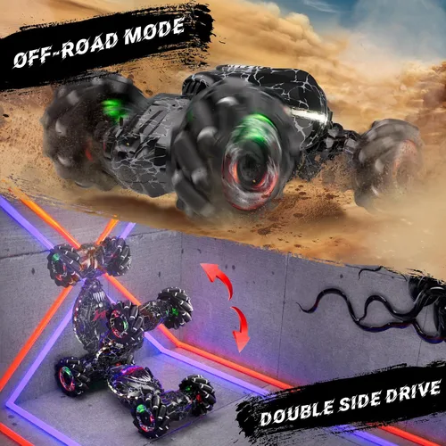 Miniatura 4 de Terucle Coche de control remoto, 2.4Ghz 4WD con detección de gestos de gravedad, Monster Stunt Twist Truck Juguetes para niños y niñas de 5 a 7