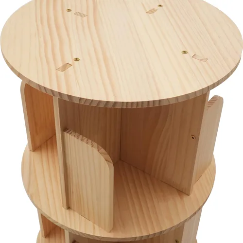Miniatura 4 de Estantería giratoria, estantería giratoria, organizador apilable, estantería giratoria, estantería redonda, estante para libros para dormitorio