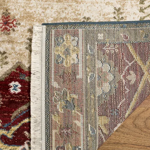 Miniatura 5 de SAFAVIEH Kashan Collection - Alfombra de pasillo, 2 pies 6 pulgadas x 8 pies, azul y rojo, diseño oriental tradicional, no desprende pelusa