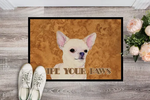Miniatura 2 de Caroline's Treasures SS4902JMAT Chihuahua Wipe Your Paws - Felpudo para puerta delantera, 24 x 36 pulgadas, para interiores y exteriores