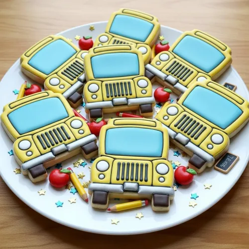Miniatura 7 de Sweet Prints Inc Set of 2 School Bus Front Cookie Cutter - Dishwasher Safe (X-Small - 2")