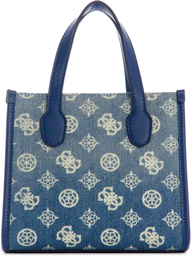 Miniatura 4 de GUESS Silvana - Mini bolsa de 3 compartimentos, logotipo de mezclilla degradado, Logotipo degradado de mezclilla