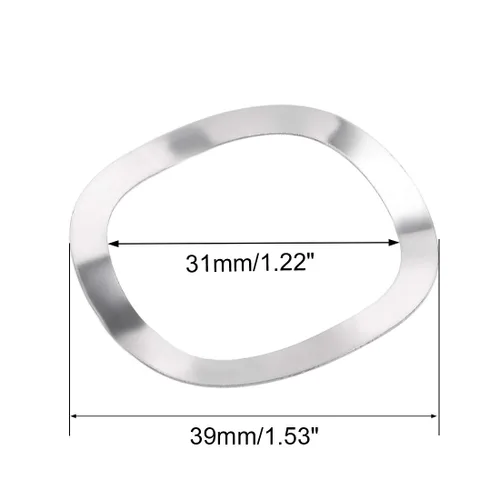Miniatura 3 de uxcell Arandela de resorte de onda de acero inoxidable 304 de 1.220 in x 1.535 in x 0.016 in, 4 piezas para tornillo