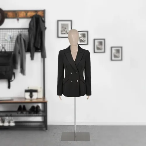Miniatura 9 de Maniquí femenino, torso de maniquí, medio cuerpo, 49.6-63.4 pulgadas, modelo de vestido de costura, soporte de maniquí de exhibición