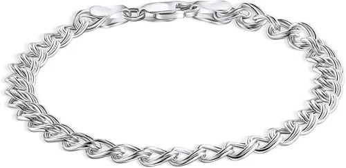 Miniatura 3 de PORI JEWELERS Pulsera de plata de ley 925 con eslabones italianos para hombre y mujer, Metal