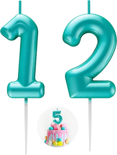 Miniatura 175 de Velas número 2 arcoíris con número 3D de feliz cumpleaños para decoración de fiesta de pastel de cumpleaños, suministros de celebración