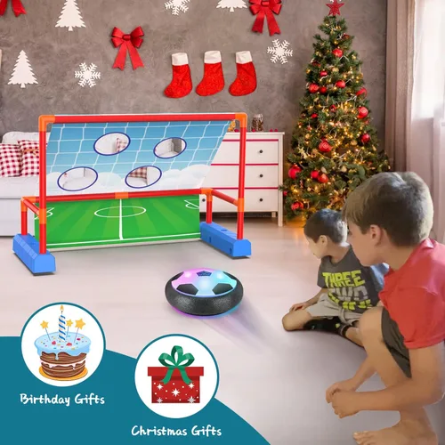 Miniatura 5 de Ocditikl Juegos de lanzamiento de patadas móviles 2 en 1 para niños de 4 a 12 años, pelota de fútbol con luz y lanzamiento de bolsa de frijoles