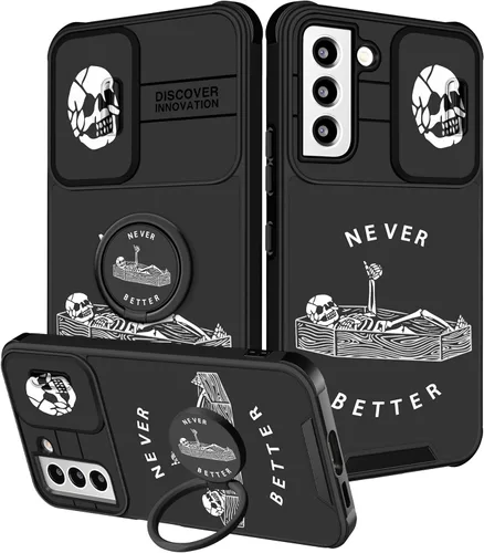 Miniatura 78 de Funda 2 en 1 para Samsung Galaxy Note 10 Plus con diseño de calavera para teléfono con diseño de esqueleto para yoga, fantasma, horror, con cubierta