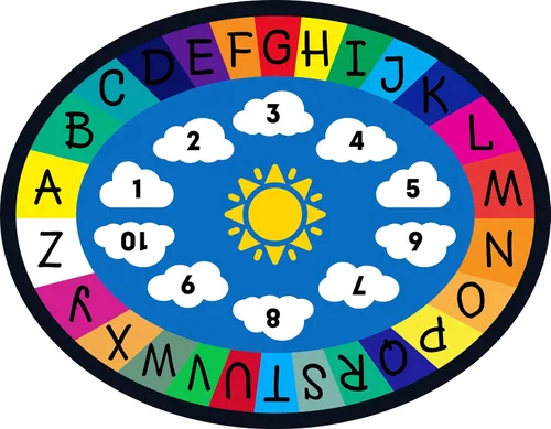 Miniatura 10 de Genki - Alfombras infantiles para sala de juegos - Alfombra de aprendizaje ABC para sala de juegos, aula, jardín de infantes y preescolar - Alfombra