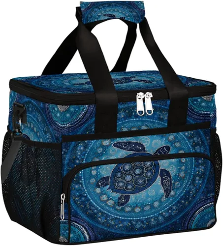 Miniatura 15 de Pardick Bolsa térmica suave con aislamiento de leopardo de galaxia para hombres y mujeres, lonchera grande a prueba de fugas, enfriador de playa