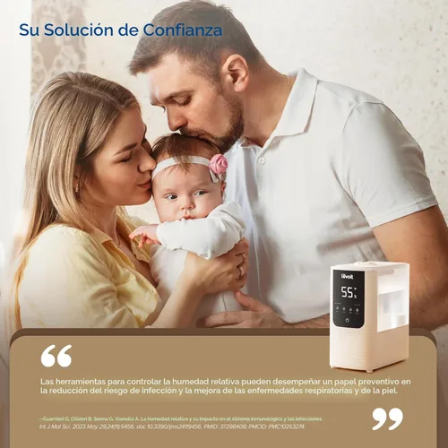 Miniatura 6 de LEVOIT Humidificadores para dormitorio y hogar, humidificador de aire inteligente de niebla cálida y fría para habitación grande, humedad Blanco