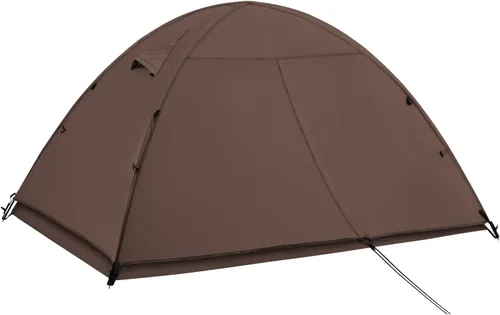 Miniatura 9 de Tienda de campaña domo ultraligera de doble capa impermeable para 2/4 personas de 4 estaciones para mochileros – Configuración fácil,