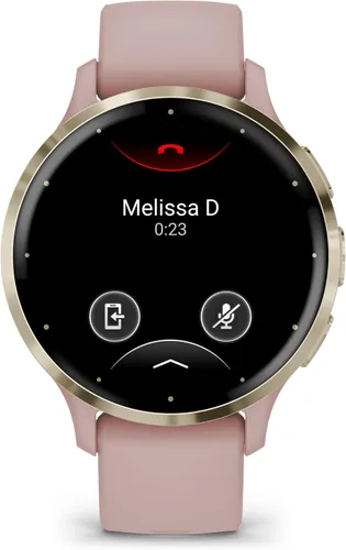 Miniatura 3 de Garmin Venu 3S Advanced Fitness and Health Tracker - Reloj inteligente con bisel de acero inoxidable dorado suave con caja de rosa polvo y banda