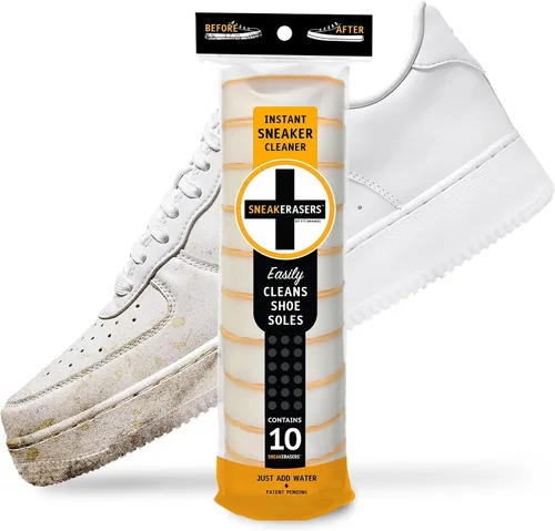 Miniatura 8 de SneakERASERS Limpiador de suela y zapatillas, premium, desechable, esponja de doble cara para limpiar y blanquear las suelas de zapatos, Blanco