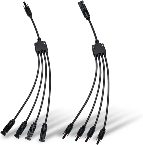 Miniatura 11 de ELFCULB 1 par de conectores de panel solar, 1 pie de cable adaptador paralelo de rama en Y, 1 macho a 2 hembras (M/FF) y 1 hembra a 2 machos (F/MM)