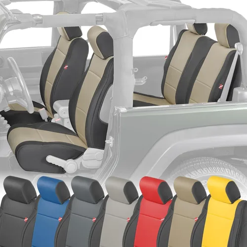Miniatura 16 de Diver Down Neoprene Seat Cover Set - Fits Jeep JK 2007-2018 Wrangler 2-Door - Front and Back Seat Set - Custom Fit - Soft Padded Cushion Feel