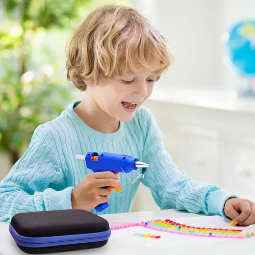 Miniatura 4 de Kit de pistola de pegamento caliente, 40 barras de pegamento para pistolas de pegamento mini con estuche de transporte de carcasa dura