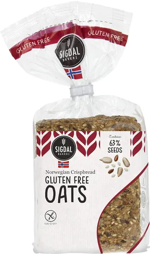 Miniatura 3 de b'Sigdal Bakeri - Pan crujiente noruego totalmente natural, sin OMG, vegano, sin azúcar, alto en fibra, bajo en carbohidratos, alto en proteínas