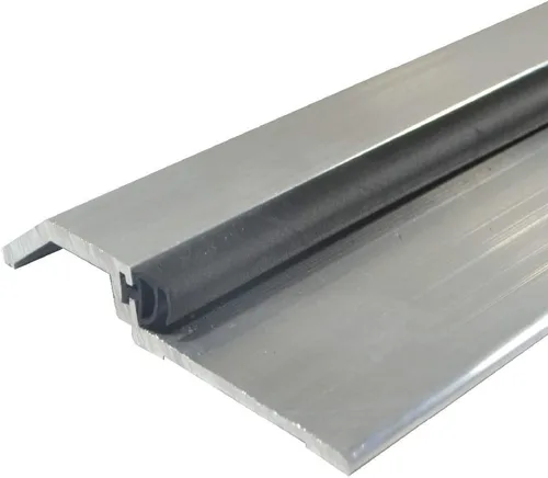 Molino aluminio alto umbral/silla de montar con extrusión de goma sólida (3465MA), FH #10 x 1-1/2 '' suministrado, (3-11/16'' W x 1/2'' H x 48'' L)