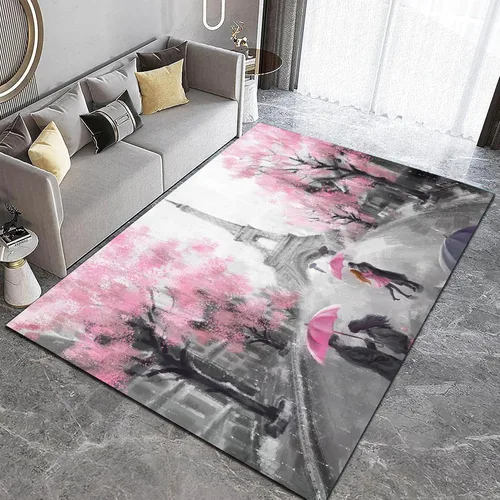 Miniatura 16 de Tapete de 2 x 3 pies con lazo rosa, bonito tapete de coqueta con moño, moderno y estético, tapete pequeño lavable para entrada, patio, dormitorio