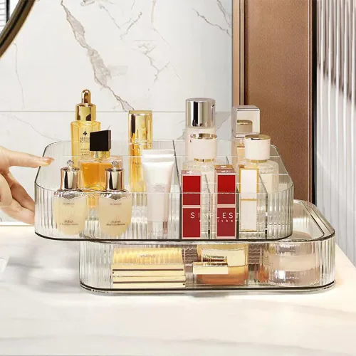 Miniatura 4 de Organizador de maquillaje con cajones apilables, organizadores y almacenamiento para tocador de baño, ideal para escritorios y cómodas, excelente