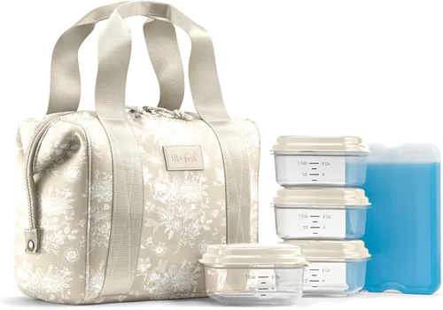 Miniatura 10 de Fit & Fresh Remi - Lonchera de neopreno para mujer, kit de preparación de comidas con recipientes y bolsa de hielo XL, material autoaislante similar